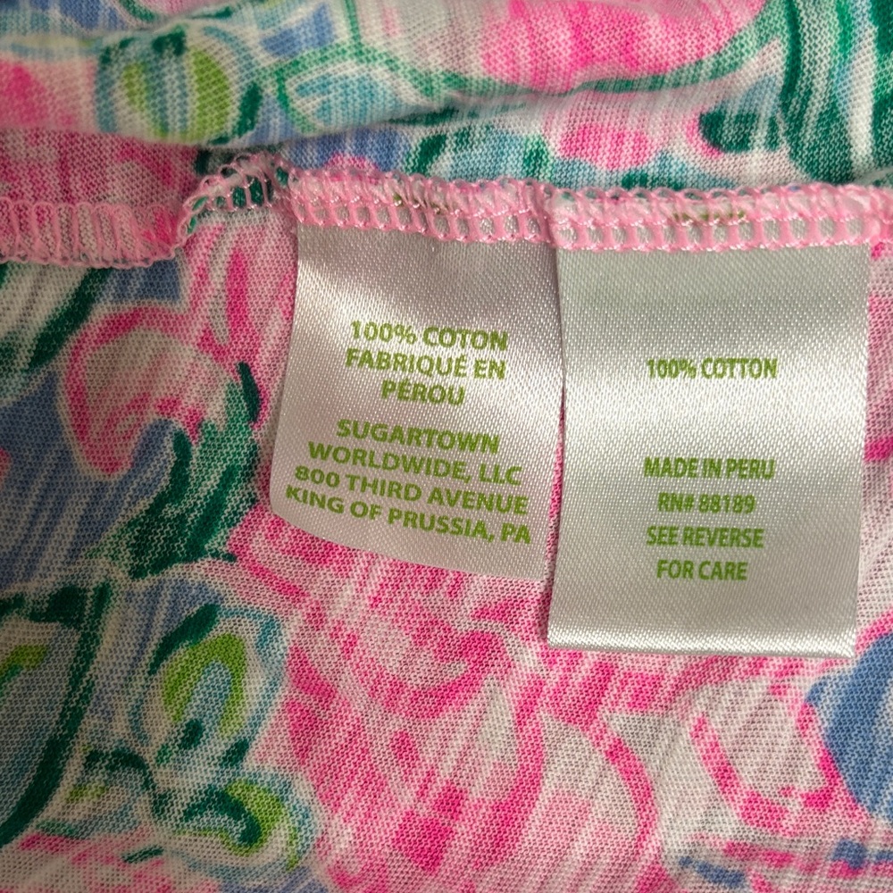 Lilly Pulitzer Etta Long Sleeve Top Blossom Pink Try Your Zest XL - Picture 5 of 5
